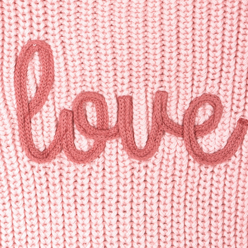 Love Embroidered Organic Knit Sweater - Meems