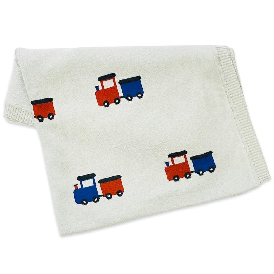 Choo Choo Train Organic Knit Baby
Blanket - Meems