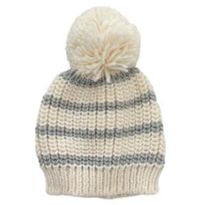 Rib Knit Stripe Hat - Meems