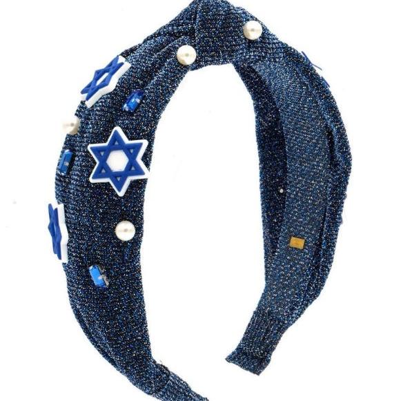 Hannukah Charm Glitter Knot Headband - Meems